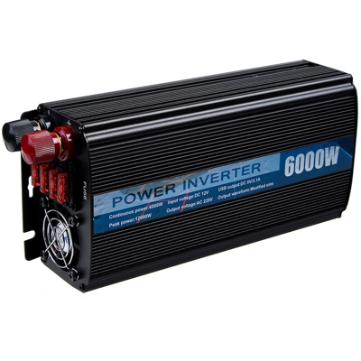 Convertitore per auto da 6000-12000 W da 12 V CC a 220 V CA con doppia porta USB 3.1A