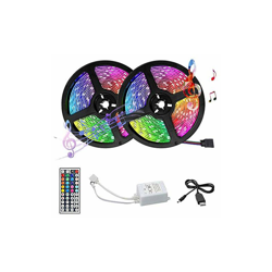 Miuline - Striscia LED 2 m, striscia LED 120 LED 3528 RGB, striscia LED multicolore, con telecomando a 44 tasti e cavo USB, per decorazione di precio
