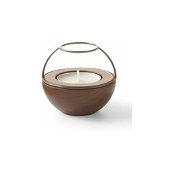 Flaming Rings Tea Light Holder_1 Pc._Black/Walnut características