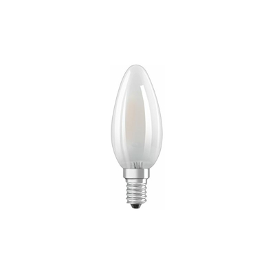 Lampada LED SuperStar Classic B, a forma di candela con attacco E14, dimmerabile, opaco, bianco caldo, 3.3 Watt, confezione da 6 - Osram