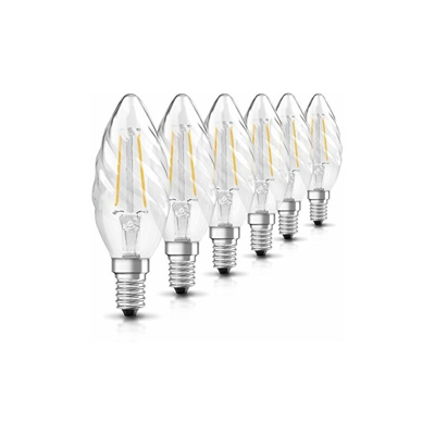 Osram LED Retrofit Filament Classic BW E14 Bli, 2.8 W, Chiara, 25 W, 6 unitÃ