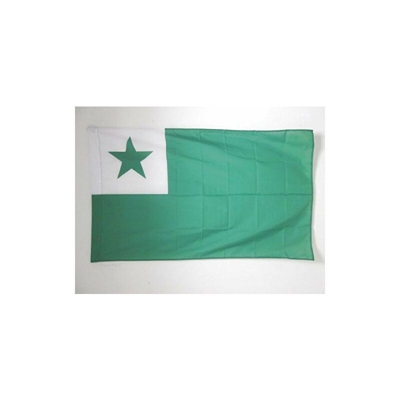 AZ FLAG Bandiera Esperanto 150x90cm - Bandiera Lingua Internazionale 90 x 150 cm Foro per Asta