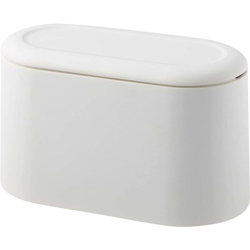 Mini pattumiera da banco per stampa, coperchio per cartucce, cestino per i rifiuti, porta trucco, vanità, bagno, cucina, ufficio - Bianco - Litzee precio