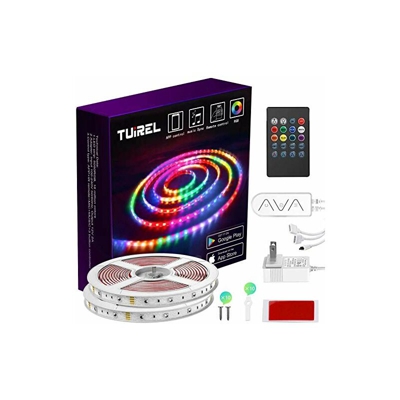 Striscia luminosa a LED da 15 m, adatta per soggiorno, TV, cucina e feste di famiglia, fai da te, illuminazione natalizia