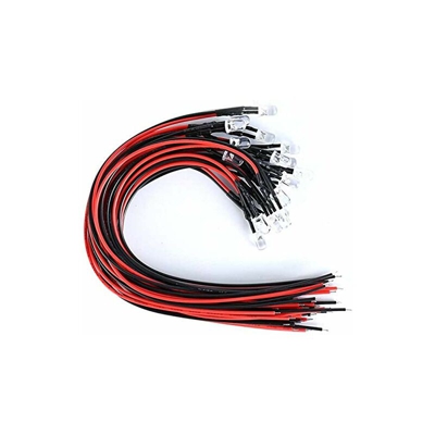 Set di LED pre-cablati con cavo da 20 cm, 12 V, LED giÃ cablati rosso, giallo, verde, blu, bianco, bianco caldo.