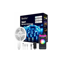 Buletooth - Striscia LED intelligente 5 m 5050 RGB 150 LED controllata da APP o telecomando IR, sincronizzazione con ritmo musicale, per camera da en oferta