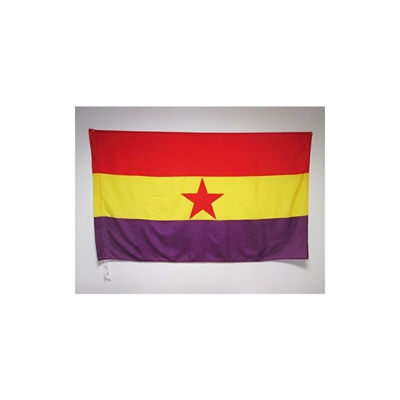 AZ FLAG Bandiera Repubblica Spagnola Stella Rossa 150x90cm - Bandiera Spagna REPUBBLICANA 90 x 150 cm Foro per Asta