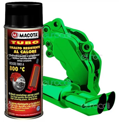 Alte Temperature Vernice Spray Pinze Freno Marmitte Tuning Tubo Verde - Macota