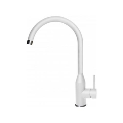 Miscelatore Monocomando con canna girevole Adige 21x40 cm Granitek Bianco 68