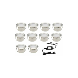 10Â x Lampada spot a LED da interrare per terrazza, DC 12V, 1W, grado di impermeabilitÃ IP67, diametroÂ Ã¸45Â mm, lampada da esterno per decorazione en oferta