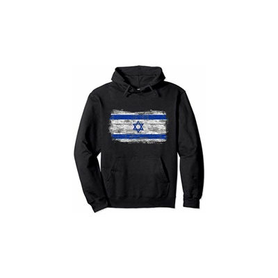 Bandiera nazionale rustica di Israele Felpa con Cappuccio