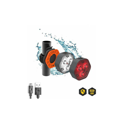 Bicicletta LED Kit lampada anteriore e posteriore - Leggero e potente - Ricaricabile USB - Impermeabile resistente agli urti Bicicletta MTB Scooter en oferta