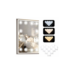 LDALAX - Set di 12 lampadine Hollywood LED dimmerabile, lampada con 3 modalitÃ di colore e 10 livelli di luminositÃ per specchio da trucco e toeletta características