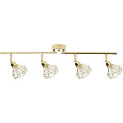 Beliani - Lampada da soffitto a 4 punti luce oro ERMA características