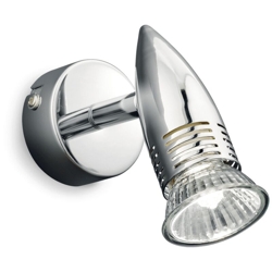 Ideal Lux - LAMPADA DA PARETE 1 LUCE ALFA AP1 CROMO precio