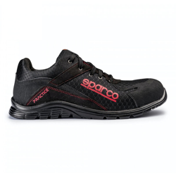 Sparco Practice S1P Scarpe antinfortunistiche in Mesh traspirante, nero, taglia 45 en oferta