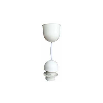 Tibelec 771010 - Montatura in plastica, E27, colore bianco