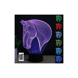 Lampada da illusione ottica 3D Lampada da notte a LED, Lampada da bambino per lampada da tavolo da scrivania 7 colori LED luci scultura d'arte con características