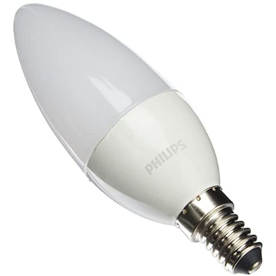 Lighting Lampadina LED Oliva, Attacco E14, 7 W Equivalenti a 60 W, 2700 K Luce Bianca Calda Naturale [Classe di efficienza energetica A++] - Philips