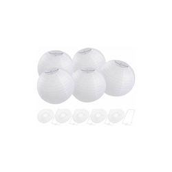 FullBerg - Paralumi di carta per feste e giardini, 20 pezzi da 20 cm lâuno Decorazione moderna. bianco en oferta