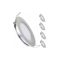 Set di 4 faretti da incasso a LED, 12 V, 3 W, 6400 K, per camper, barca, roulotte, auto, completamente in alluminio, 240 lumen, bianco freddo características