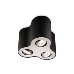 Pillar Pillar - Spot 3 cilindri in metallo nero max 50 W características