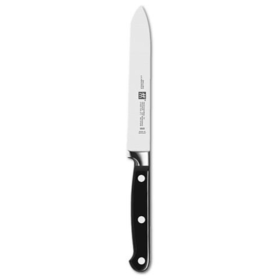 Coltello per Pomodoro in Acciaio Lunghezza 13 cm Colore Nero e Argento - Linea Professional S