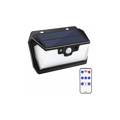 Lampade Solari a da Led Esterno, Luce Solare da Parete 55 LED Esterno con Sensore di Movimento Impermeabile 3000mAh IP65 3 ModalitÃ Luci Energia