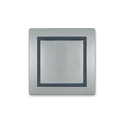Prestige Line - Interruttore da incasso, senza lampadina, colore: Argento/Grafite/Argento, Argento