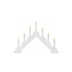 elettricamente illuminato lampadario 7Â fiamma, bianco, legno - HGD en oferta