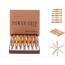 Shogun CHOKOKUTO Power Grip Set di 7 coltelli per intaglio legno / ornamenti ( PG-7 ) - Made in Japan en oferta