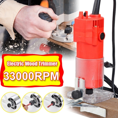33000rpm Trimmer elettrico per legno Router Cutter per legno Utensile da taglio Laminato Rasaerba 220V (Spina UE - Senza scatola)