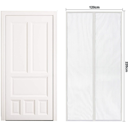 AB625288 Tenda Zanzariera Magnetica Bianca Per Porta Finestra Con Adesivo In Velcro Misura 120X220cm - Ledlux precio