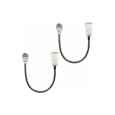 2 adattatori da 40 cm E27 a E27, per lampadine a incandescenza, LED, alogene, a risparmio energetico - Zdcdj