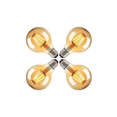 Lampadina Edison E27, 4 W, G80, a LED Edison, rotonda, stile vintage, con luce calda antica, ideale per nostalgici, decorare la casa, il caffè, bar