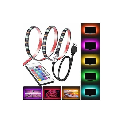 Luci posteriori a LED per TV, con telecomando per TV da 20 a 60 pollici, 16 colori, 4 modalitÃ di scansione, alimentate tramite USB (2 m)