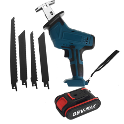 Kit da taglio per legno in metallo con sega alternativa a batteria ricaricabile 88V con spina europea (blu, UE con 1 batteria) características