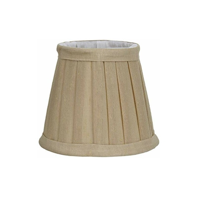 Better & Best 0211125-Schermo di lampada di seta, con clip di fissaggio per lampadine a candela, tavola larga, 12 cm, colore: beige