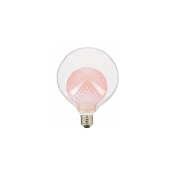 XANLITE - Lampadina LED decorativa con doppio vetro rosa, attacco E27, 3 W, 2700 K, diametro 12,5 cm, lampadina standard decorativa, per camera e en oferta
