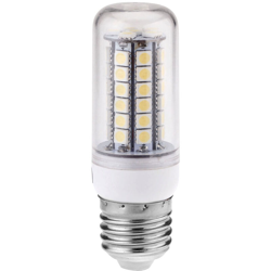 Asupermall - Transprent copertura LED mais lampadina lampada E27 48 5050 SMD 5W 230V bianco caldo,bianco caldo en oferta
