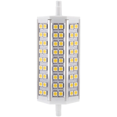 Lampadina lampada 135mm bianco caldo 100-240V sostituzione proiettore per lampada alogena a risparmio energetico di 54 LED 5050 SMD 10W del