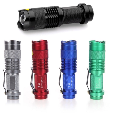 Asupermall - LED torcia zoomabile,argento