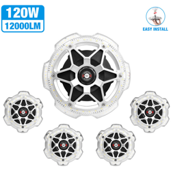 Asupermall - AC85-265V 120W LED Luce da garage Plafoniera rotonda a 5 teste 12000LM Illuminazione bianca ultra luminosa E26 / E27 Base lampadina per precio