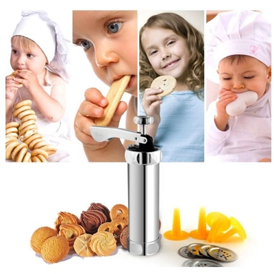 Macchina biscotti pistola sparabiscotti manuale pressa pasta frolla decora torte