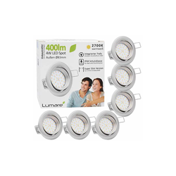 6x Faretto da incasso a LED grado di protezione IP44 ultrapiatto 4W 400 lm 230V (lampadina sostituibile) orientabile a 30Â° calda luce bianca per precio