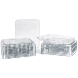 50pz Coperchi in Plastica per Vaschette Alluminio Alimenti Monouso 5 Porzioni características