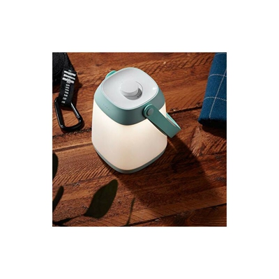 Lampada da tavolo a LED, dimmerabile, batteria con stazione di ricarica, luce bianca calda, menta, lampada da campeggio a LED, senza fili, lampada da