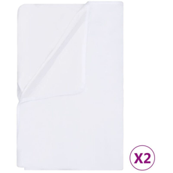 vidaXL Coprimaterasso Impermeabili 2 pz in Cotone 60x120 cm Bianchi - Bianco en oferta