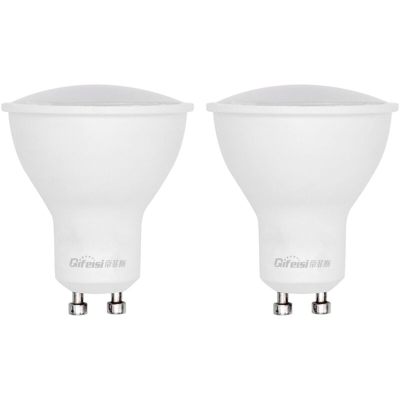 Lampadina intelligente WiFi GU10 2Pcs 5W 450LM 2700K-6500K RGB + CCT Luce regolabile Controllo vocale APP Telecomando,2 Pz