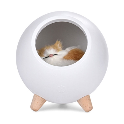 Mini Pet House Night Light Lampada da tavolo dimmerabile USB portatile Lampada da decorazione per cameretta per bambini,bianca